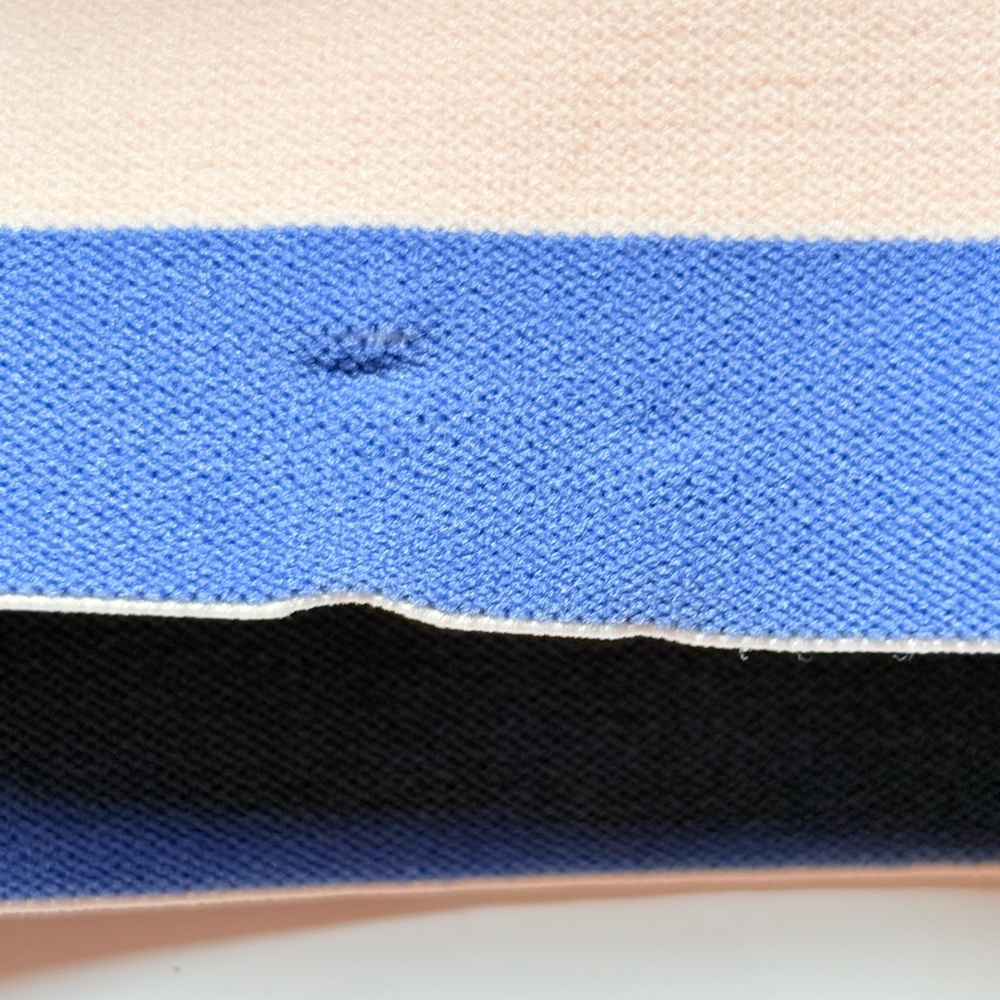 Hanes Blue Adjustable Strap Bra with Striped Band - Picture 4 of 8